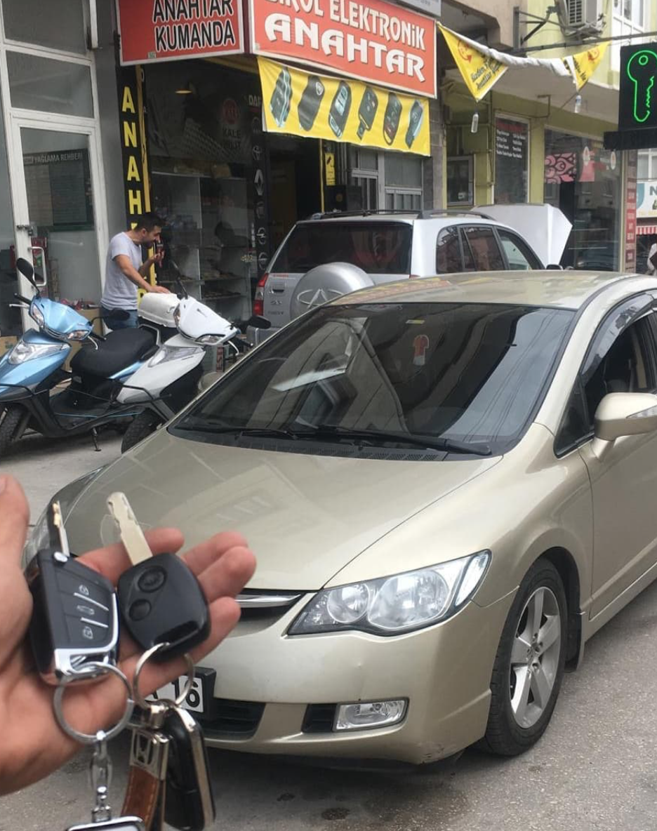 Honda Civic Anahtar Kopyalama Yedek Anahtar