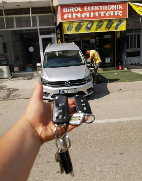 volkswagen caddy anahtar kopyalama yedek anahtar