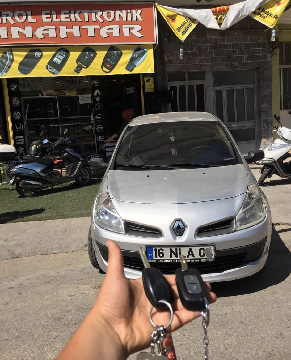 Clio 3 anahtar kopyalama yedek anahtar